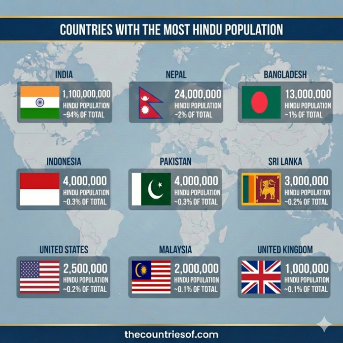 countries with hindu population