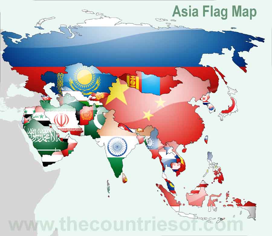 Asia Flags Map, flags of asian countryes, asia flag, asian countries flags, what is asia