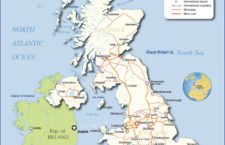 UK border countries map image