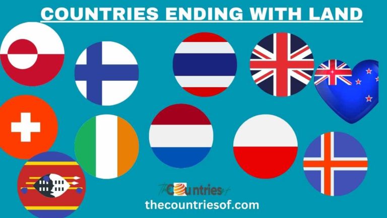 List of countries name ending with land