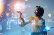 Digital transformation concept. System engineering. Binary code. Programming.